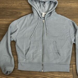 Light Blue Zip-Up Hoodie